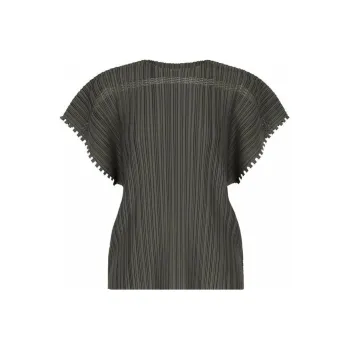 PLEATS PLEASE ISSEY MIYAKE SS22 T Shirt Women's Charcoal Gray