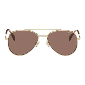 A.P.C Metal Aviator Sunglasses Unisex Gold