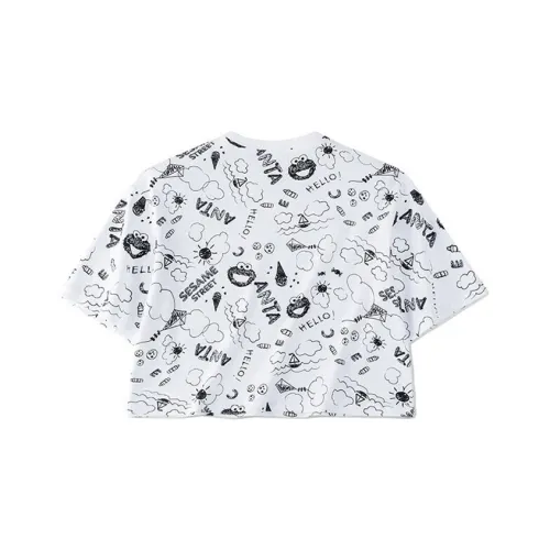 ANTA Life Collection Crop Tops Women's Snowflake White