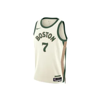 Nike Dri Fit NBA Basketball Jerseys SW Fan Edition 2023/24 Season Boston Celtics Jaylen Brown Size 7 Men's Beige