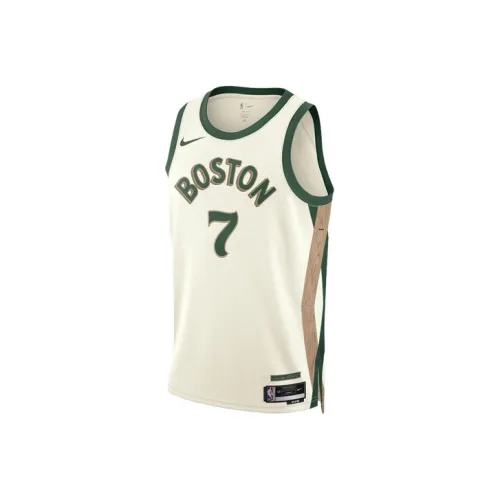 Nike Dri Fit NBA Basketball Jerseys SW Fan Edition 2023/24 Season Boston Celtics Jaylen Brown Size 7 Men's Beige