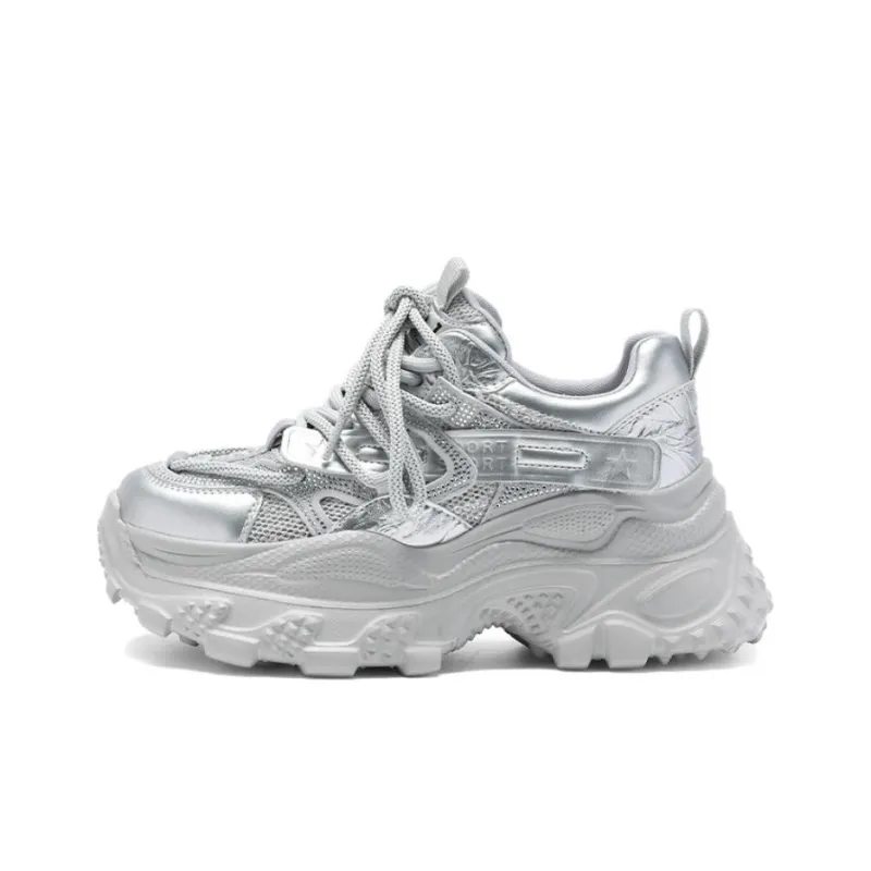 JOSINY Abrasion Resistant Slip Resistant Low Top Chunky Sneakers Women's-4