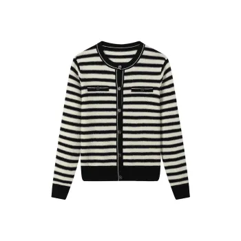 H YXIANG Sweater Women's Black White