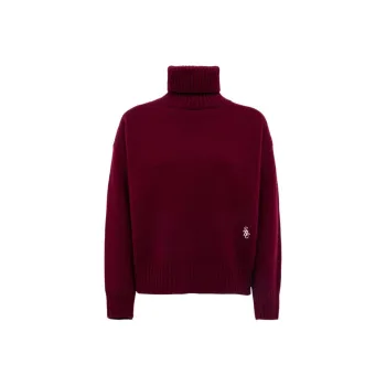 SPORTY & RICH Logo Embroidered Knitted Sweater