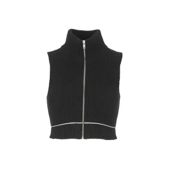 MM6 Maison Margiela Sleeveless Zip Up Knitted Top
