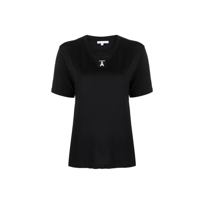 Patrizia Pepe Logo patch Cotton T shirt-0