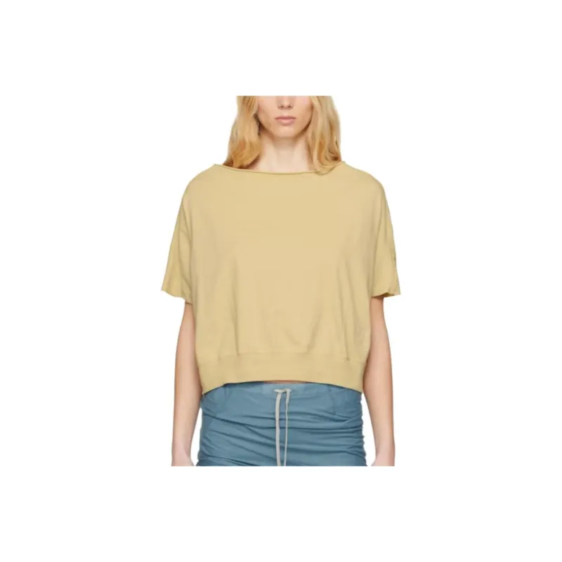Rick Owens DRKSHDW Cropped Cotton T shirt-0
