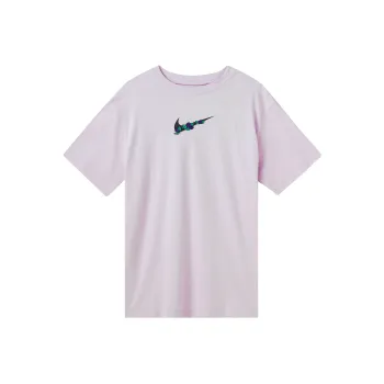 Nike Drop Shoulder Sleeve T Shirt Women's Pink Purple