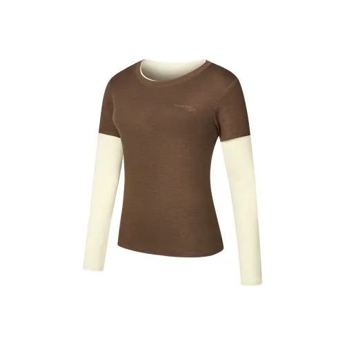 Saucony T-Shirt Women's Two-Piece Set Earthy Coffee