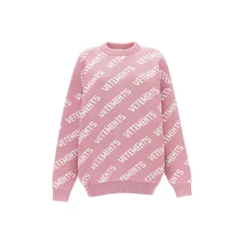 Vetements All-Over Logo Embroidered Sweater