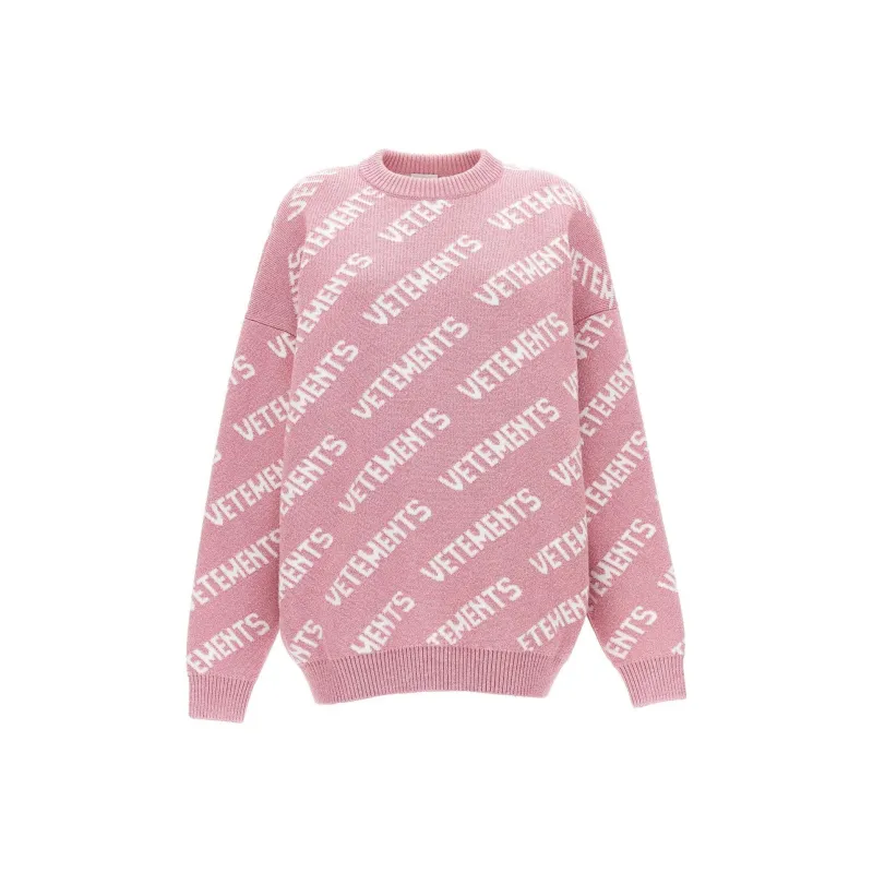 Vetements All-Over Logo Embroidered Sweater-0