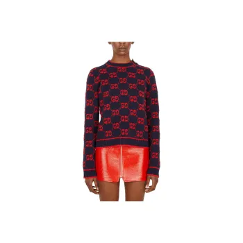 GUCCI Sweater Women's Black Red