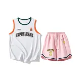 Pink Shorts+White Tank Top