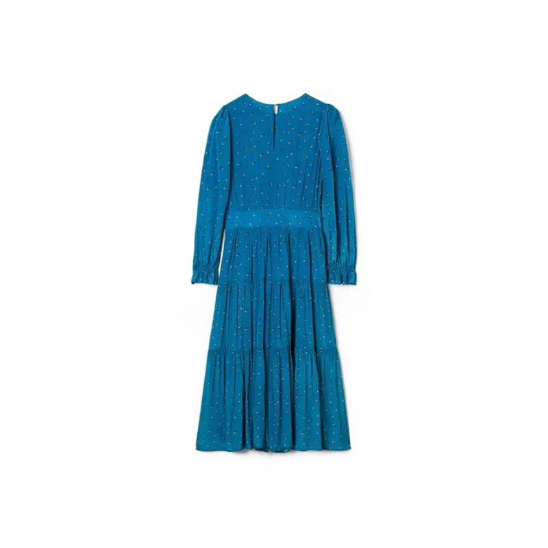Mapping Long Sleeved Dress Women's Blue-1