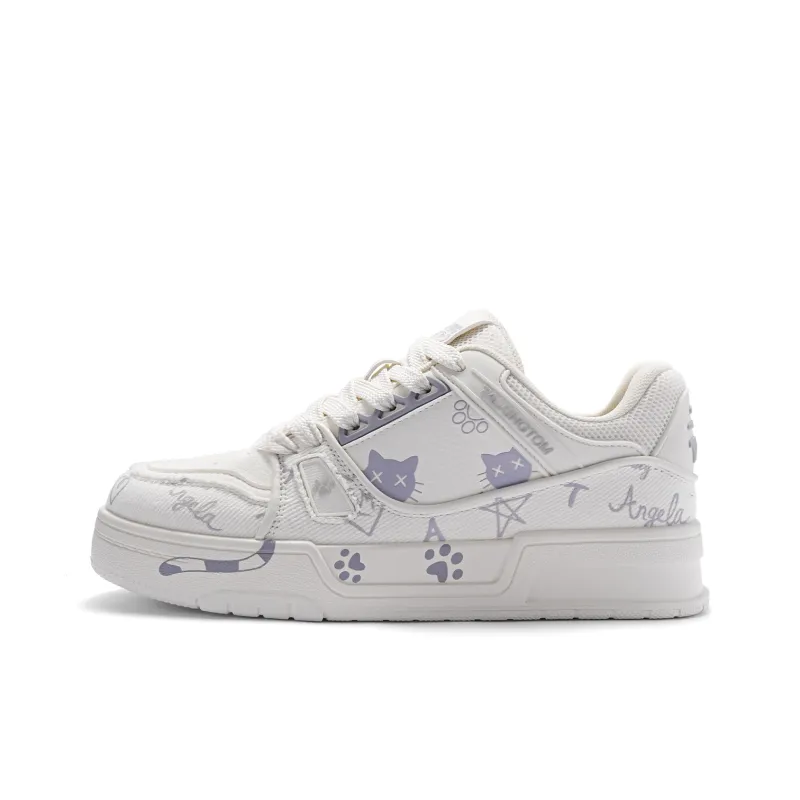 TALKING TOM Impact Resistance Low Top Skateboard Shoes Unisex Ecru-16