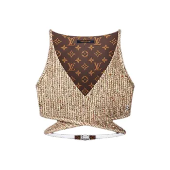 LOUIS VUITTON Lurex Tweed Crop Top