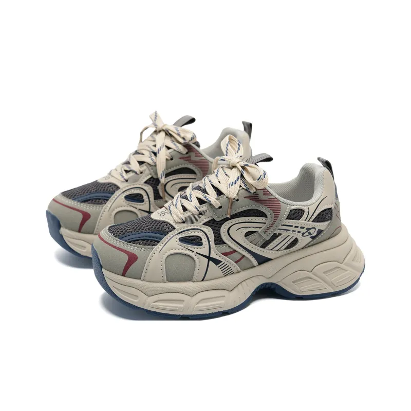 Circle Small Cushioning Support Lightweight Slip Resistant Mat Low Top Chunky Sneakers Women's-9