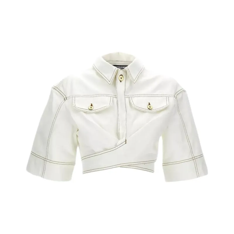Jacquemus Crop Top Women's White-0