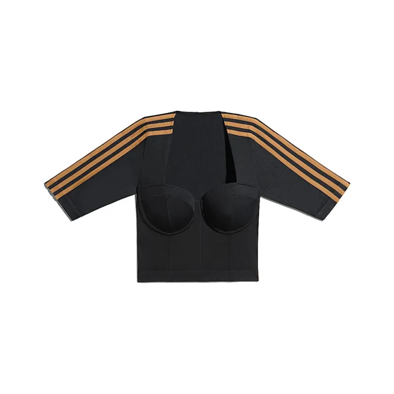 Adidas Ivy Park Circular Knit Crop Top Black-0