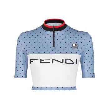 FENDI SS24 Crop Tops Women's Light Blue
