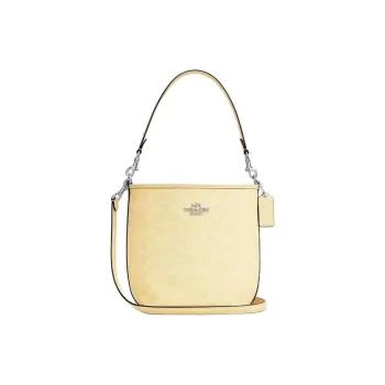 COACH City Coated Canvas One Shoulder Handbag Small Size Women's Dry Grass
