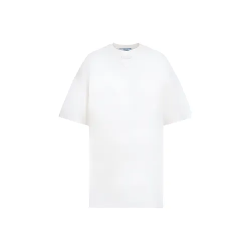 PRADA Logo Triangle Crewneck T Shirt