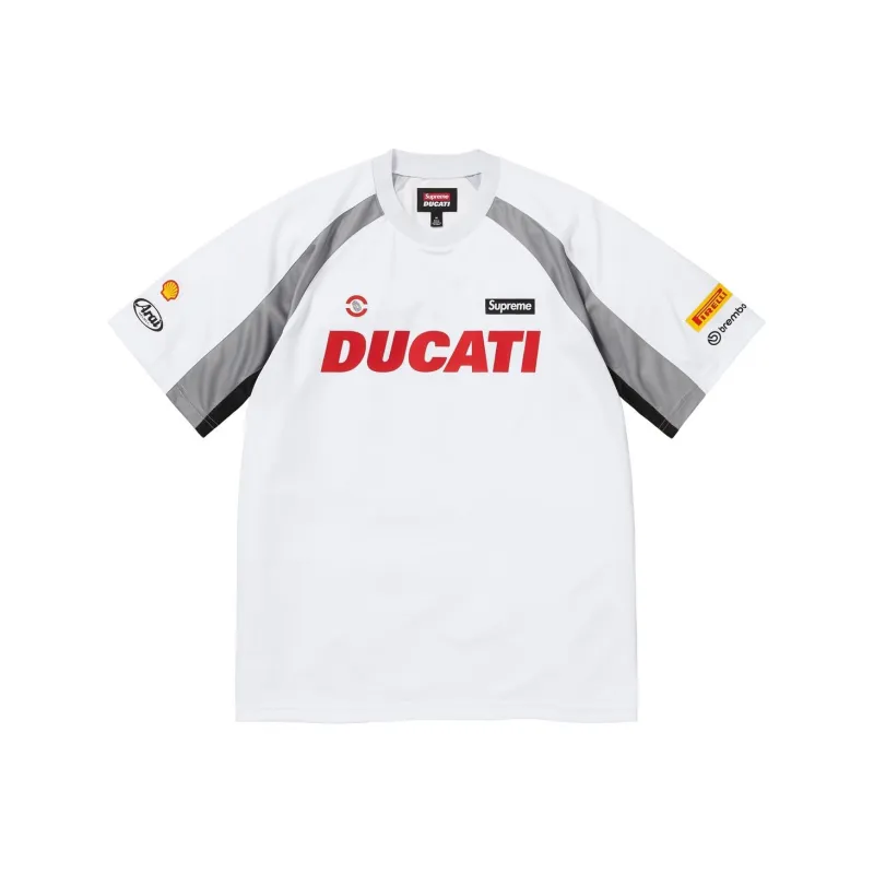 Supreme X DUCATI SS24 WEEK16 Soccer Jersey - Unisex Loose Fit 
