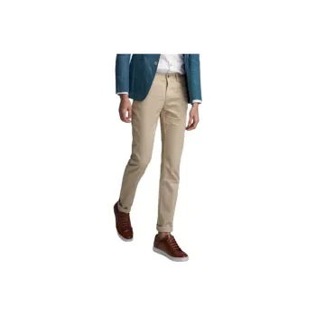 JODOLL Casual Pants Men Ecru