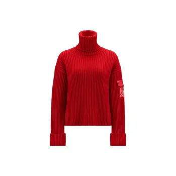 Moncler FW22 Loose Fit Sweater Women's Red