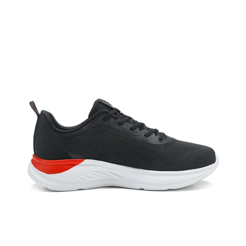 XTEP Cushioning Slip Resistant Low Top Casual Running Shoes Men's Black Charcoal Ash-1
