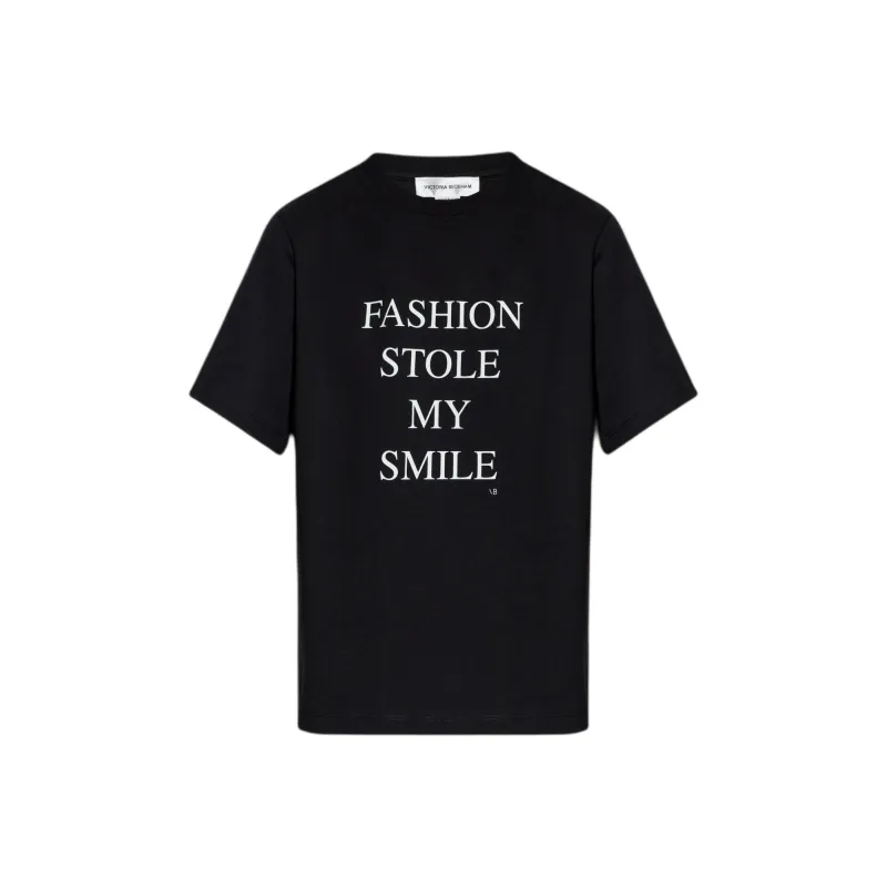 Victoria Beckham Slogan print T shirt-0