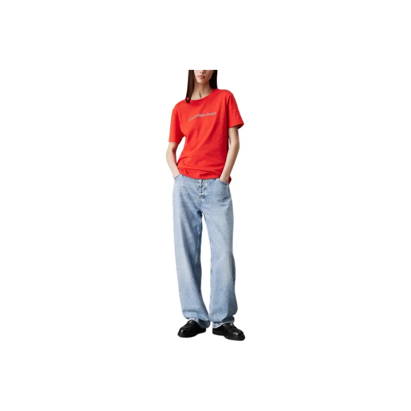 CALVIN KLEIN T Shirt Women's Red Europe Version-0