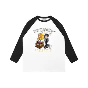 BETTY BOOP T Shirt Unisex White/Black