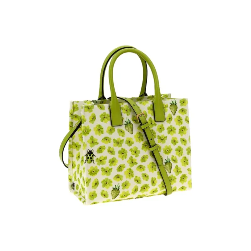 FANSIZHE La Medusa Cotton Handbag Women's Green-1