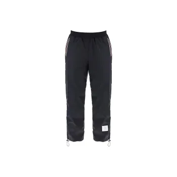 THOM BROWNE Logo Patch Drawstring Pants