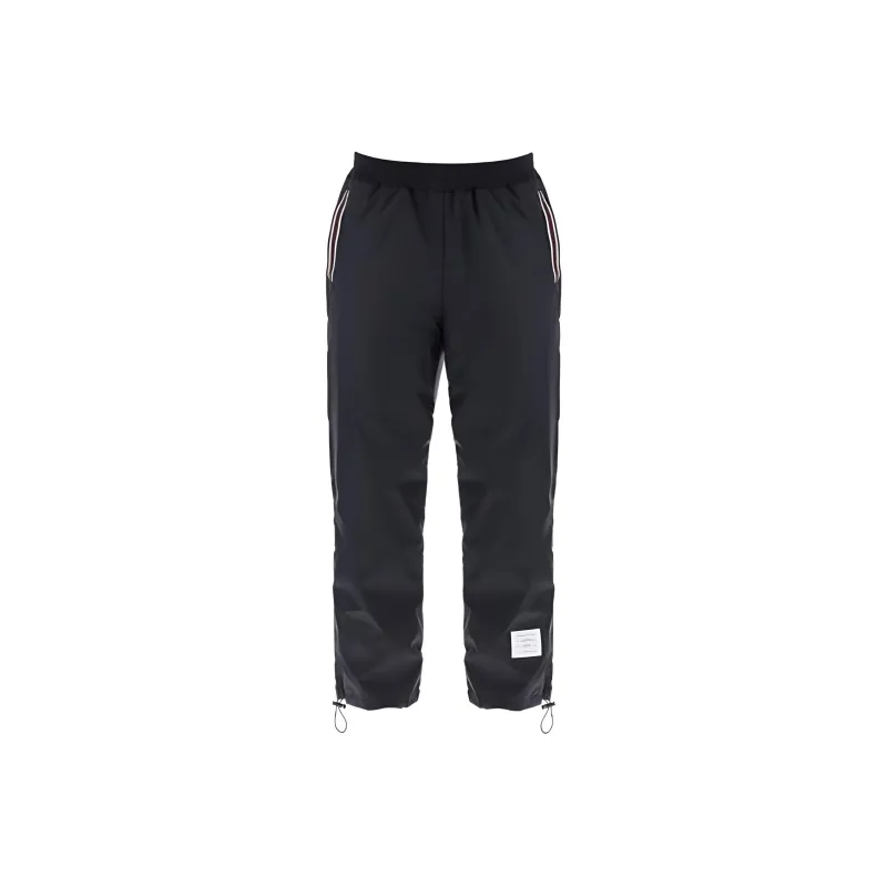 THOM BROWNE Logo Patch Drawstring Pants-0