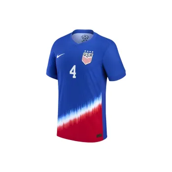 Nike Naomi Girma USWNT 2024 Match Away Soccer Jerseys Men's Blue Red