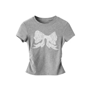 XIMENG Regular T Shirt Women's Gray