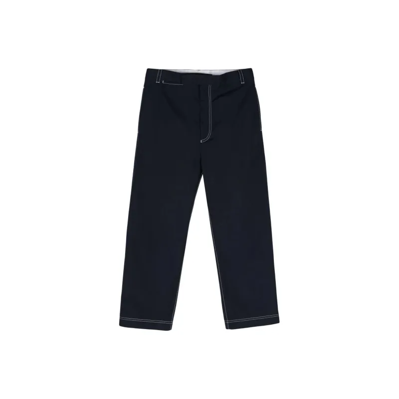THOM BROWNE Mid Rise Straight Leg Tailored Trousers-0