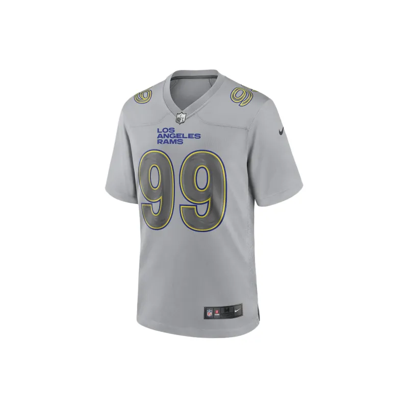 Nike Fashion Football Jersey Rugby Jersey Los Angeles Rams, Aaron Donald Men's Gray-0