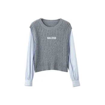 XIANGYING Sweaters Women's Gray