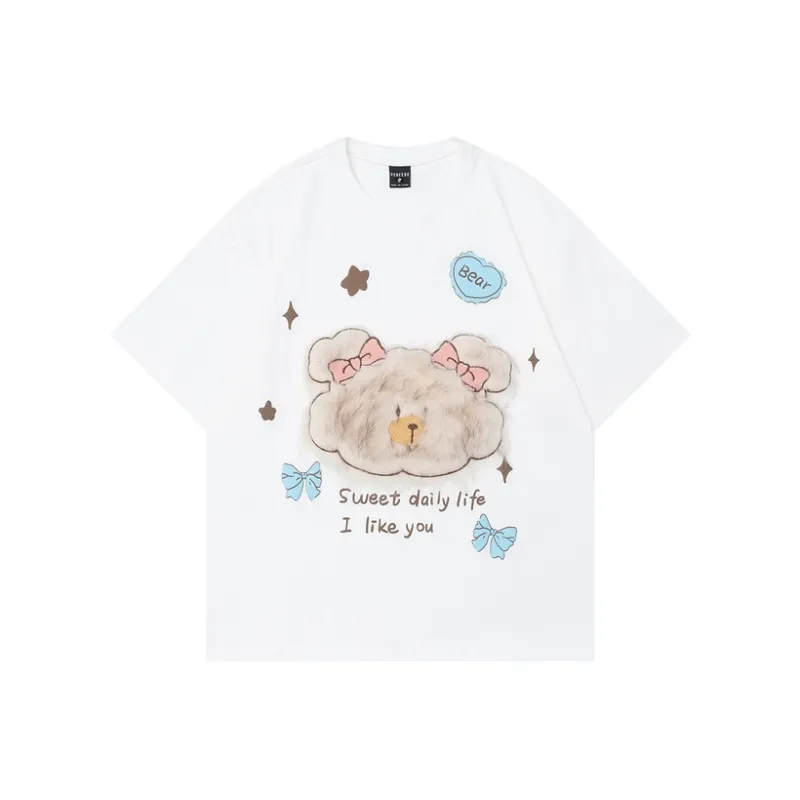YUZHAOLIN Crowd Design Style Cute Puppy Print Top Unisex-0