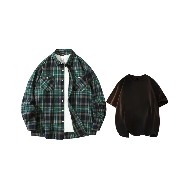 LA'T.WEEKEND Long Sleeved Shirts Matching Sets Unisex-15