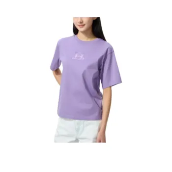 UNIQLO x POP MART Drop Shoulder Sleeve T Shirt Women's Purple