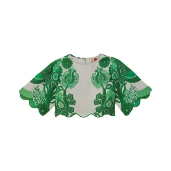 Farm Rio Festival Linen Crop Top