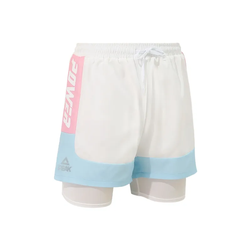 PEAK Casual Shorts Men's Pink White-0