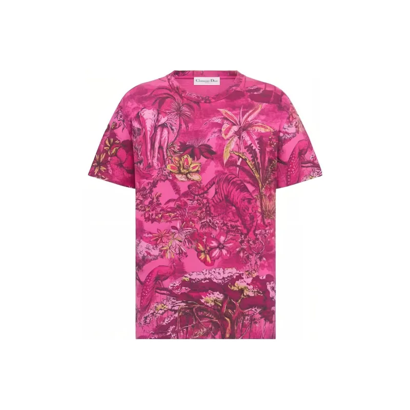 DIOR T-Shirt Women's Pink Purple-0