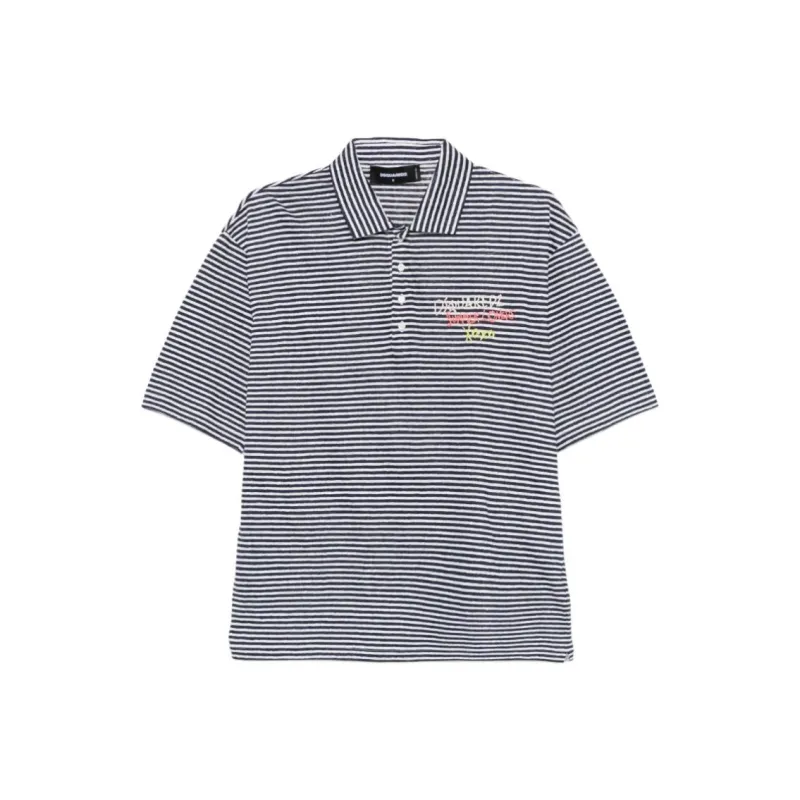 DSQUARED2 Linen Polo Shirt-0