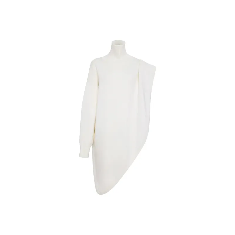 Alaia Knitted Asymmetrical Cape Jumper-0