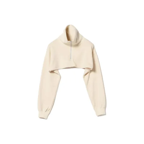 Beams Crop Tops Women's Beige